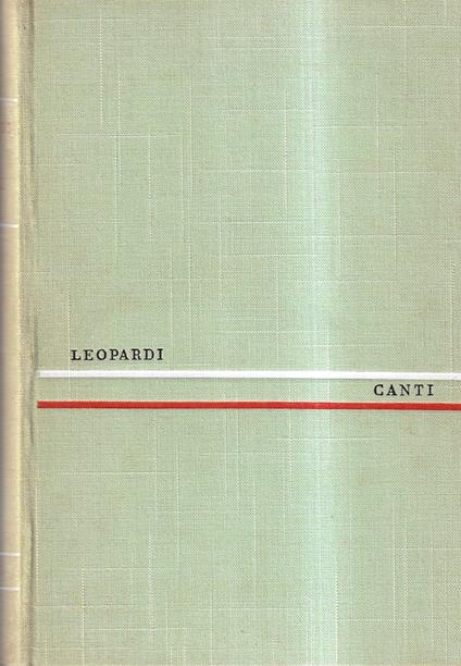 Canti - Giacomo Leopardi - copertina