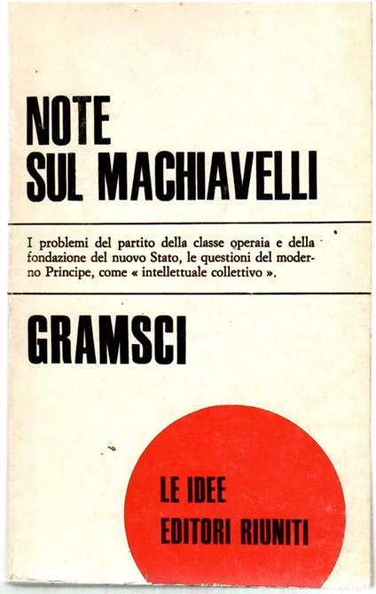 Note sul Machiavelli - Antonio Gramsci - copertina