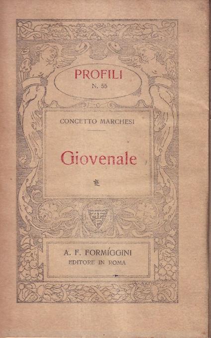 Giovenale - Concetto Marchesi - copertina