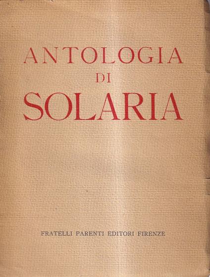 Antologia di Solaria - copertina