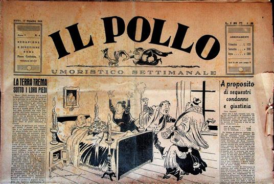 Il pollo: umoristico settimanale: Anno I - N. 4 (17 dicembre 1946) - copertina