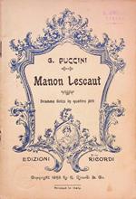 Manon Lescaut: dramma lirico in quattro atti