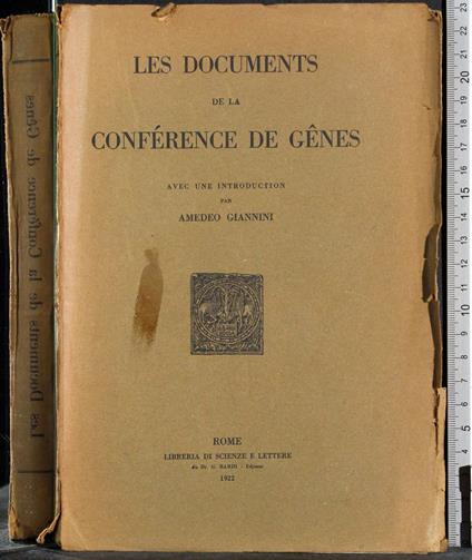 Les documents de la conferences de genes - copertina