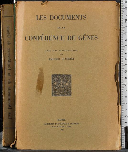 Les documents de la conferences de genes - copertina