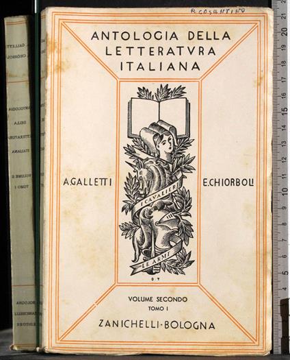 Antologia della letteratura Italiana Vol 2 Tomo 1 - Alfredo Galletti - copertina
