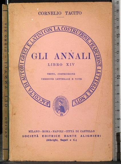 Gli Annali Libro XIV - P. Cornelio Tacito - copertina