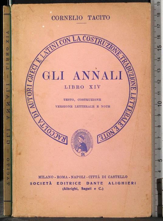 Gli Annali Libro XIV - P. Cornelio Tacito - copertina