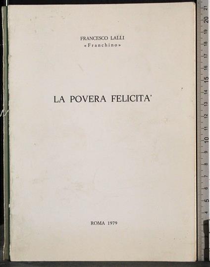 La povera felicità - copertina