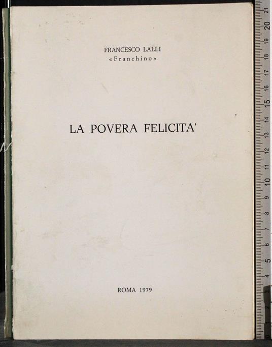 La povera felicità - copertina