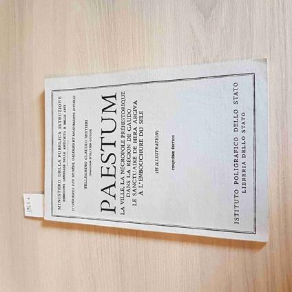 Paestum - Pellegrino Claudio Sestieri - Istituto Poligrafico Dello Stato - 1967 - Pellegrino C. Sestieri - copertina