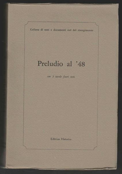 Preludio al '48 - copertina