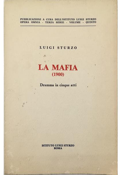 Mafia (1900) Dramma in cinque atti - copertina