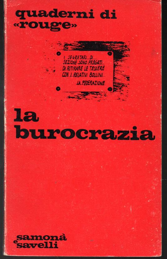 Quaderni di "Rouge" La burocrazia - copertina