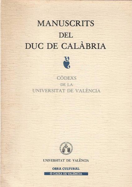 Manuscrits del duc de Calàbria - copertina