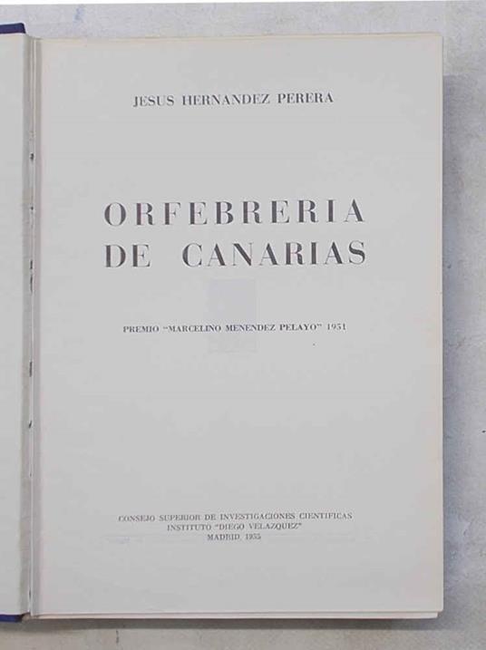 Orfebreria de Canarias - copertina