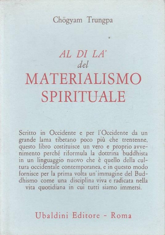 Al di là del materialismo spirituale - Chögyam Trungpa - copertina