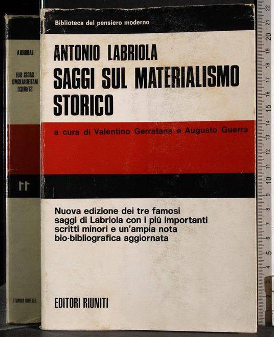 Saggi sul materialismo storico - Antonio Labriola - copertina