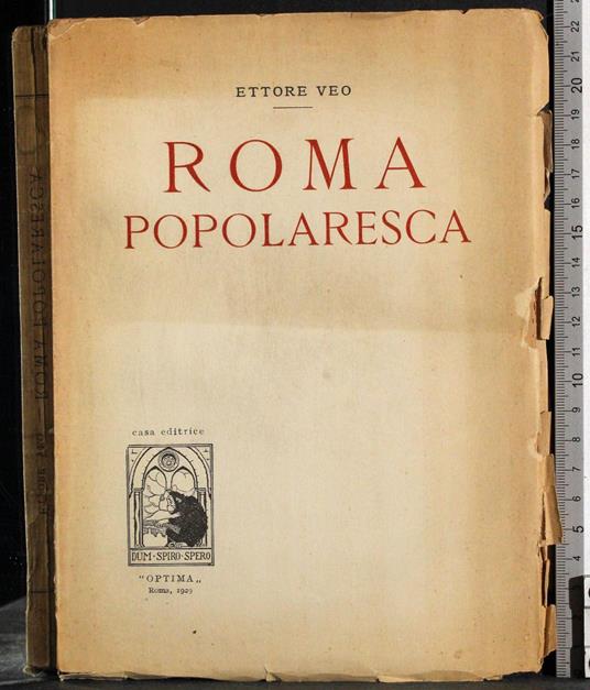 Roma popolaresca - Ettore Veo - copertina