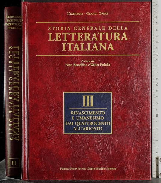 Storia generale della letteratura italiana. Vol 3 - copertina