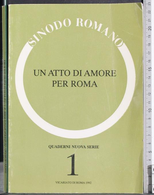 Un atto di amore per Roma. N 1 - copertina