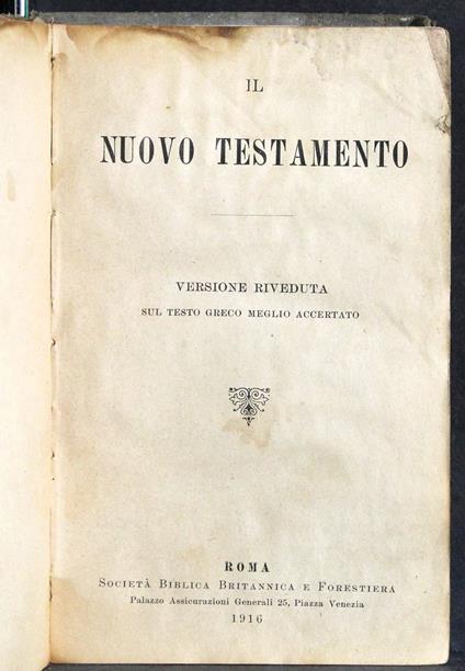 Il Nuovo Testamento - copertina