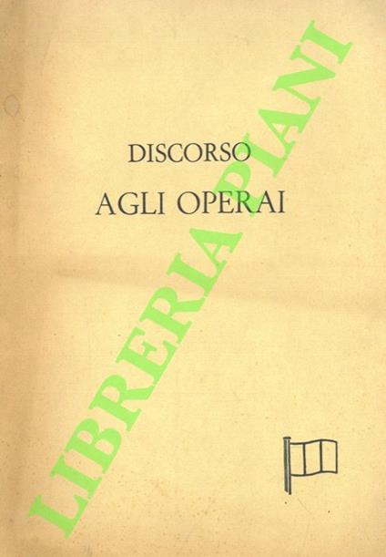 Discorso agli operai - Giovanni Giraldi - copertina