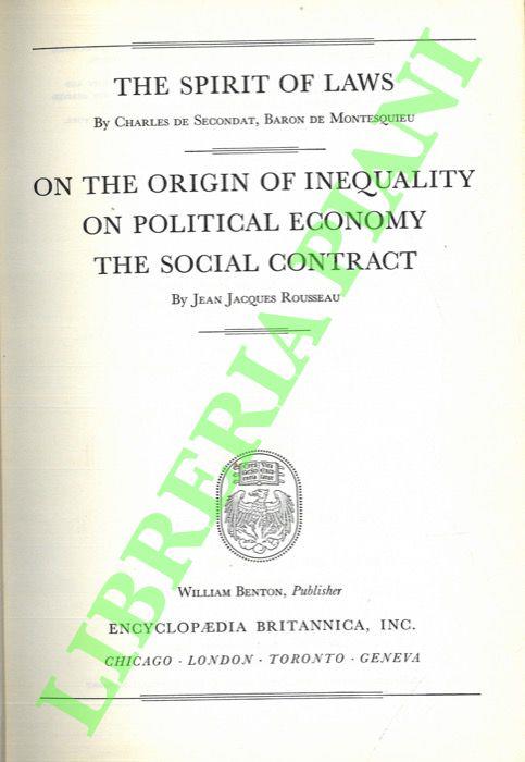 The spirit of laws - On the origin of inequality - On political economy - The social contract - copertina