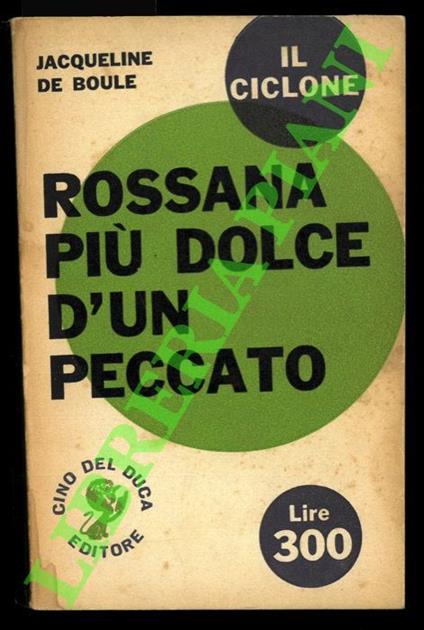 Rossana più dolce d’un peccato - copertina