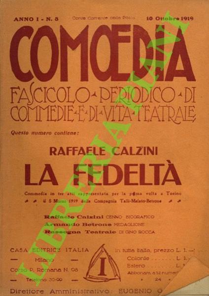 fedeltà - Raffaele Calzini - copertina