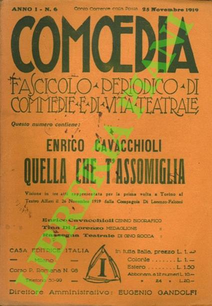 Quella che t’assomiglia - Enrico Cavacchioli - copertina