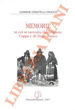 Memorie in cui si racconta del brigante Coppa e di Ninco Nanco