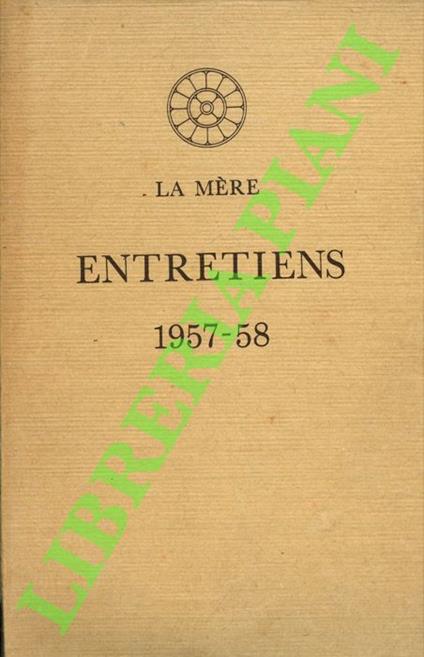 Entretiens 1957-58 - La Mere - copertina