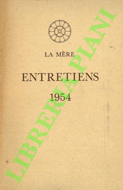 Entretiens 1954 - La Mere - copertina