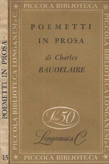 Poemetti in prosa - Charles Baudelaire - copertina