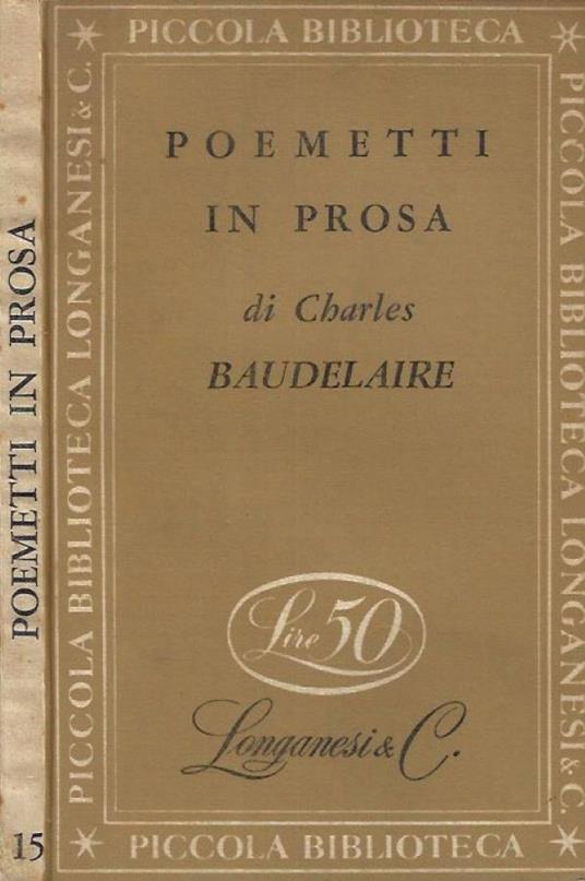 Poemetti in prosa - Charles Baudelaire - copertina