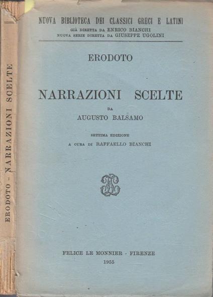 Narrazioni scelte - Erodoto - copertina