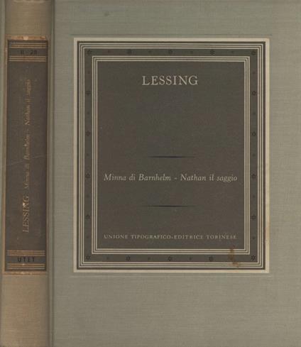 Minna di Barnhelm - Natan il saggio - Gotthold Ephraim Lessing - copertina
