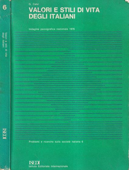 Valori e stili di vita degli italiani - Gabriele Calvi - copertina