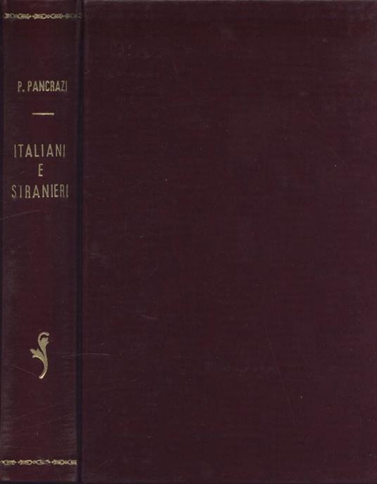 Italiani e stranieri - Pietro Pancrazi - copertina