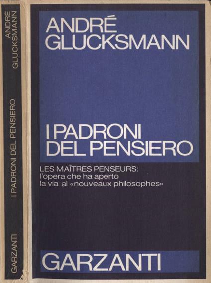 I padroni del pensiero - André Glucksmann - copertina