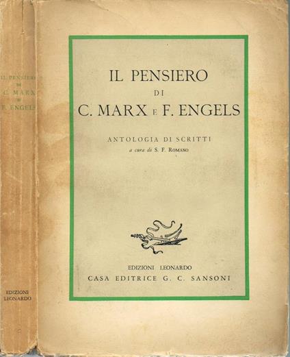 Il pensiero di C. Marx e F. Engels - copertina