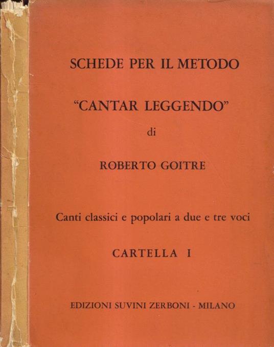 Schede per il metodo "cantar leggendo", cartella 1 - copertina