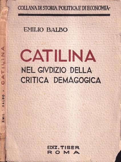 Catilina - Emilio Balbo - copertina