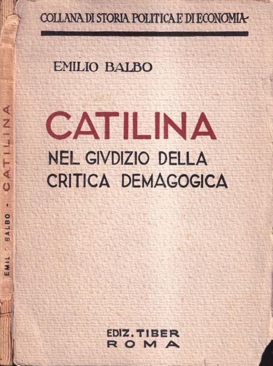 Catilina - Emilio Balbo - copertina