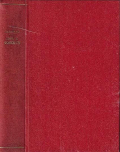 Idee e Concetti - Francesco Orestano - copertina
