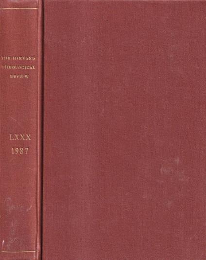 The Harvard theological review, volume LXXX, 1987 - copertina