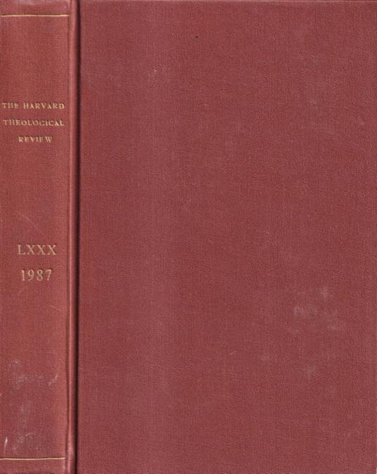 The Harvard theological review, volume LXXX, 1987 - copertina