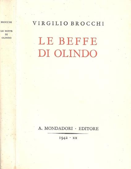 Le beffe di Olindo - Virgilio Brocchi - copertina