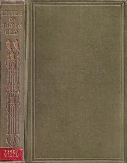 Letters of Thomas Gray - copertina