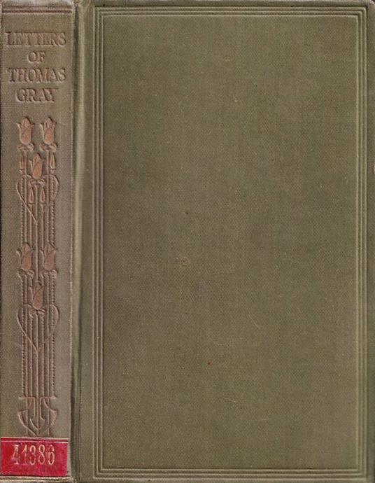 Letters of Thomas Gray - copertina